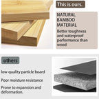 Bamboo Floor Standing Coat Rack Clothes Garment Rail Storage Organiser Stand-4