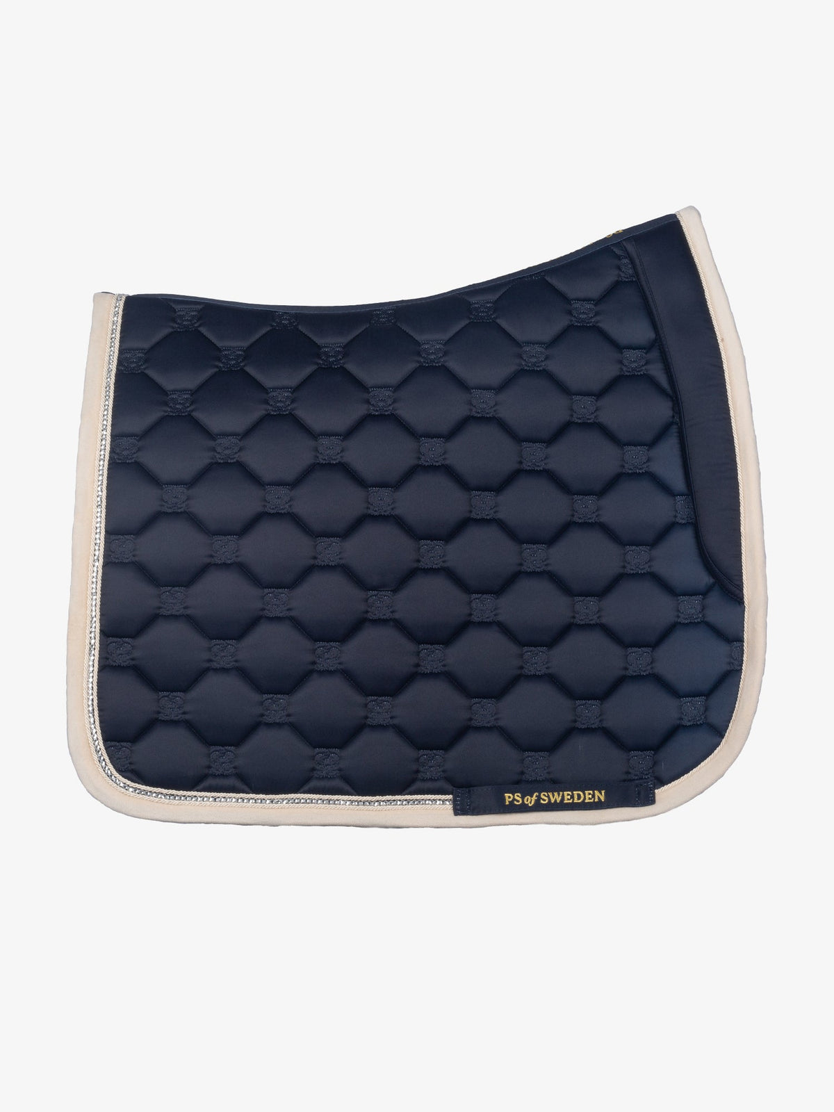 Vintage Monogram Dressage Saddle Pad - Navy
