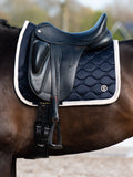 Vintage Monogram Dressage Saddle Pad - Navy
