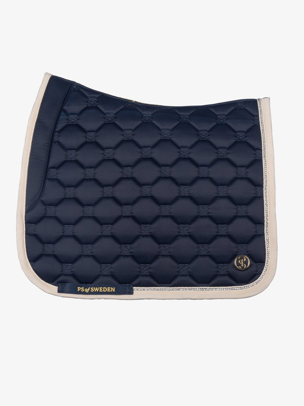 Vintage Monogram Dressage Saddle Pad - Navy