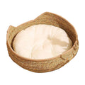 Cat Bed Cat Scratch Board Rattan Woven Pet Bed for Cat Comfortable Pet Furniture