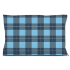 Plaid Blue Dog Bed-0