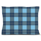 Plaid Blue Dog Bed-2