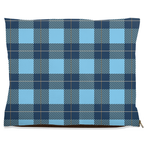 Plaid Blue Dog Bed-5