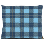 Plaid Blue Dog Bed-4
