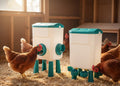 Automatic Chicken Feeder Waterer Set with 8KG Food & 7L Water - Blue
