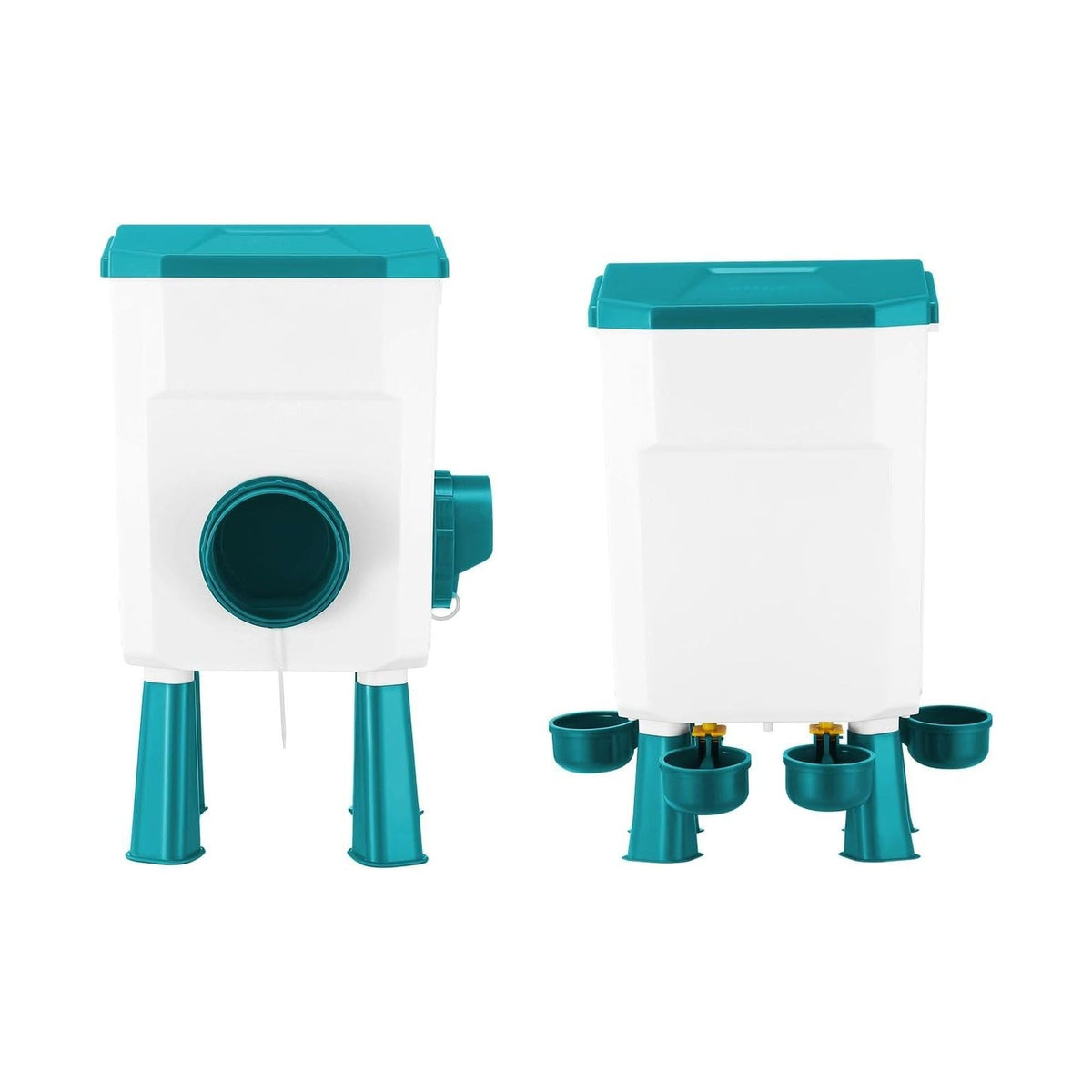 Automatic Chicken Feeder Waterer Set with 8KG Food & 7L Water - Blue