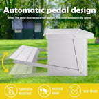 Automatic Treadle Chicken Feeder Galvanized Steel Grey