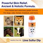 Lime Sulfur Dip – Concentrated Sulfur Solution for Itchy Skin, Mange, Ringworm & Dermatitis – Safe for Dogs, Cats, Horses, and Livestock-1