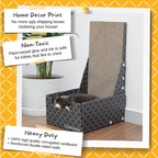26" L Shaped Cat Scratcher Box and Cat Bed with Double-Sided Cardboard Cat Scratch Pad