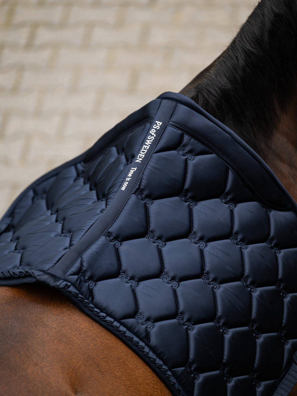 Saddle Pad Dressage Ruffle  - Navy