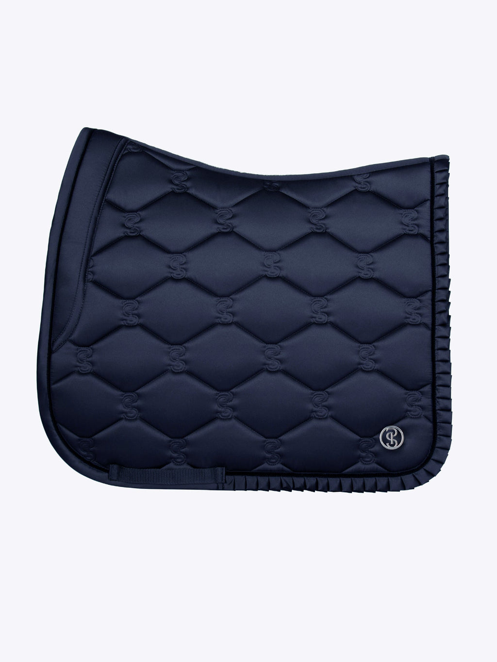 Saddle Pad Dressage Ruffle  - Navy