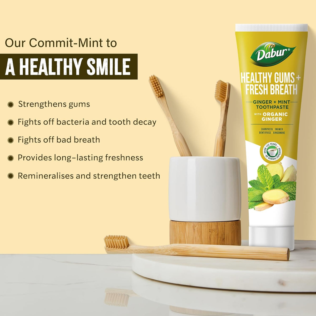 Dabur Healthy Gums Fresh Breath Ginger And Mint Toothpaste 100ml-3