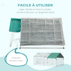 Durable and sturdy galvanized metal frame with a polyethylene cover