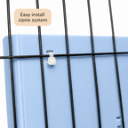 Guinea Pig & Rabbit Water Bottle Holder & Hay Rack – Pastel Blue | Cage & Wall Mounted | Made in Britain-2