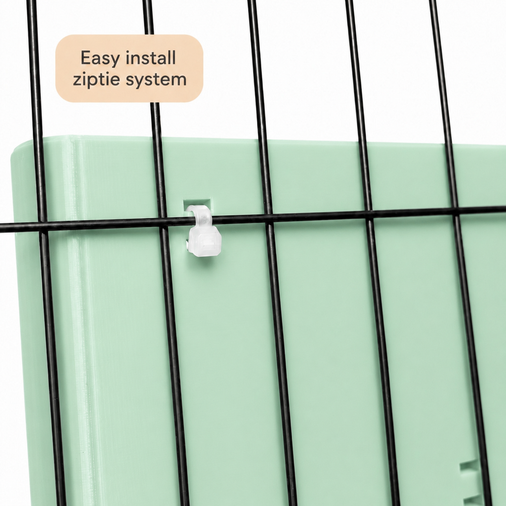 Guinea Pig & Rabbit Water Bottle Holder & Hay Rack – Pastel Green | Cage & Wall Mounted | Made in Britain