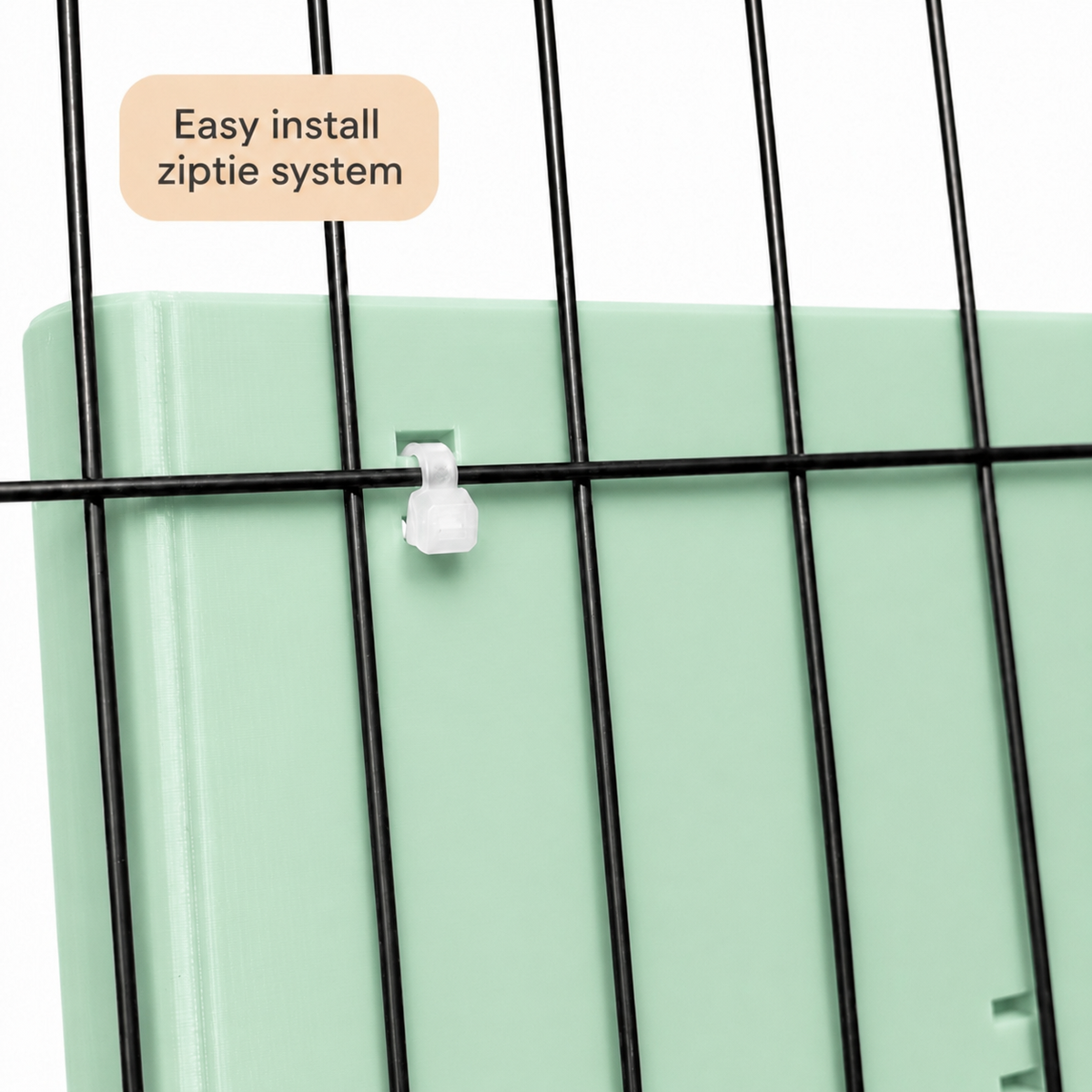 Guinea Pig & Rabbit Water Bottle Holder & Hay Rack – Pastel Green | Cage & Wall Mounted | Made in Britain