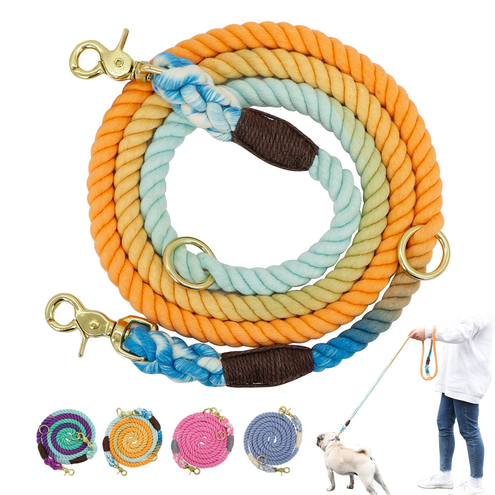 Colorful Gradient Dog Training Leash-0