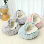 Cozy 2-in-1 Plush Cat Bed