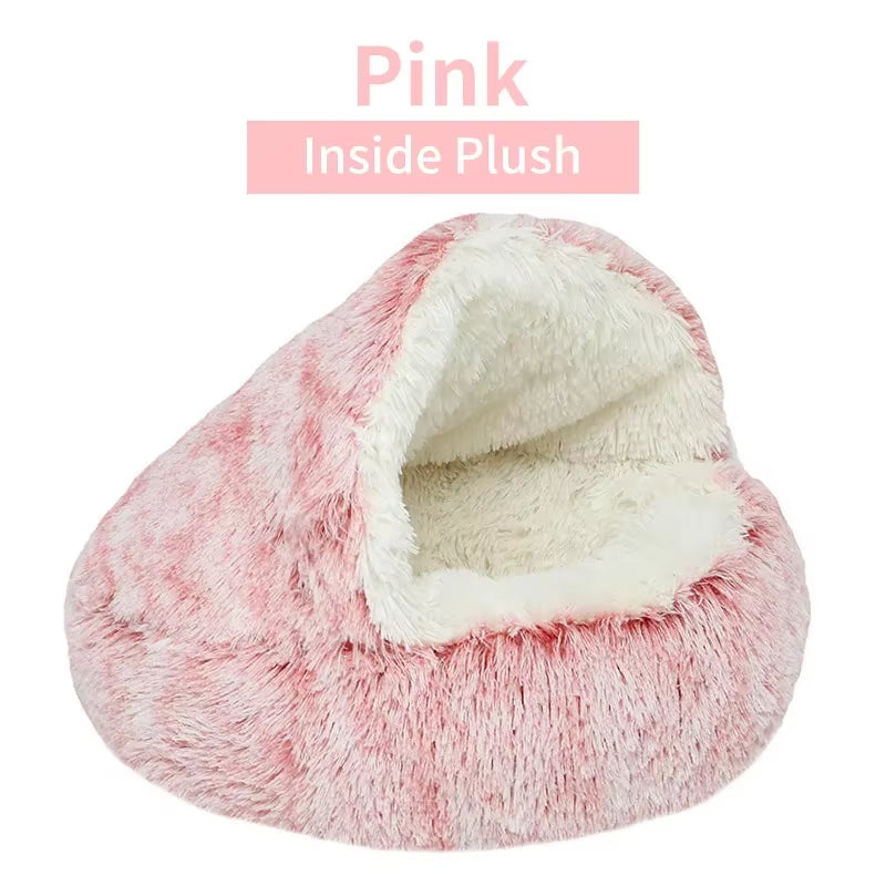 Cozy 2-in-1 Plush Cat Bed