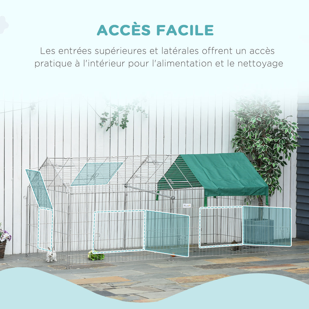 Durable and sturdy galvanized metal frame with a polyethylene cover