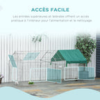 Durable and sturdy galvanized metal frame with a polyethylene cover