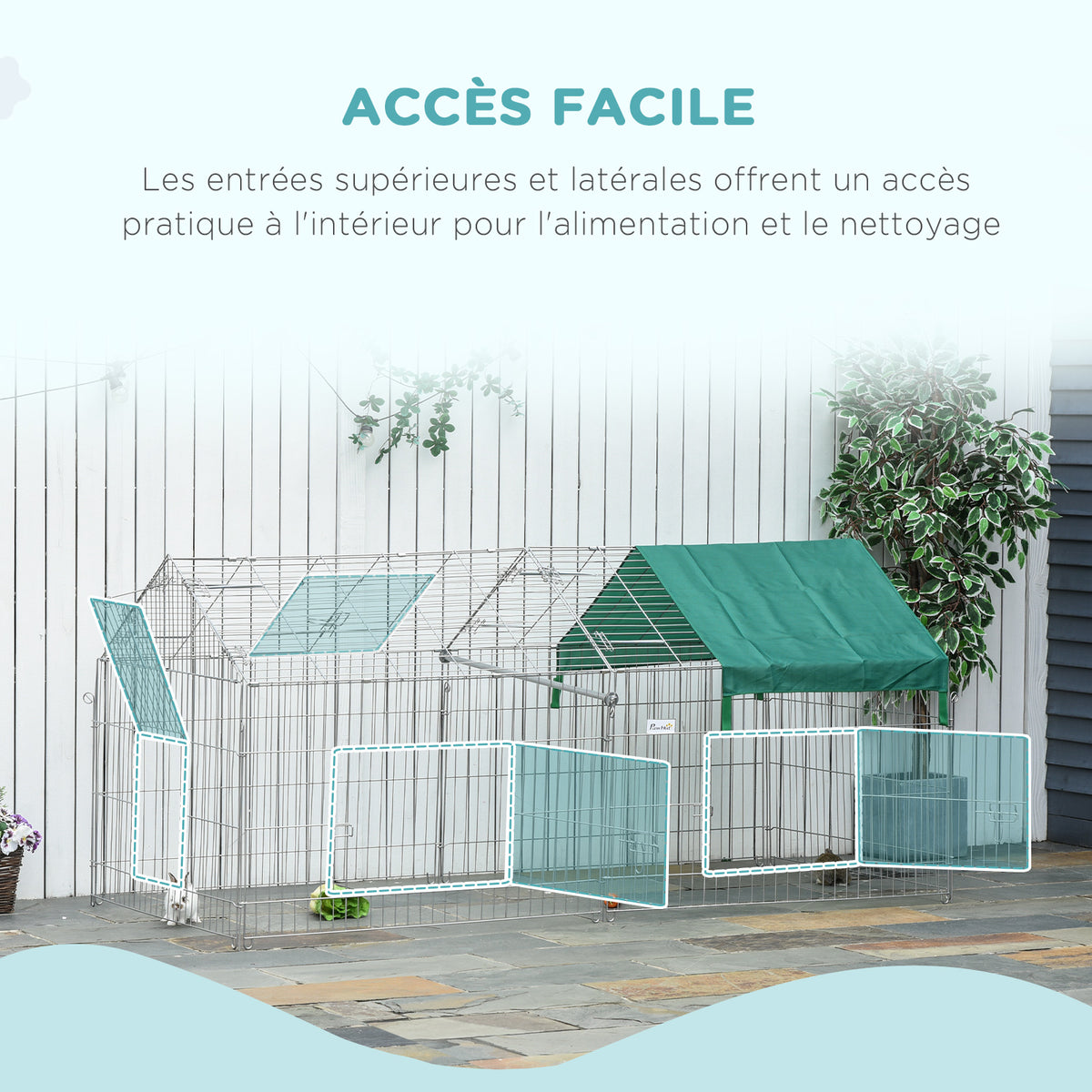 Durable and sturdy galvanized metal frame with a polyethylene cover