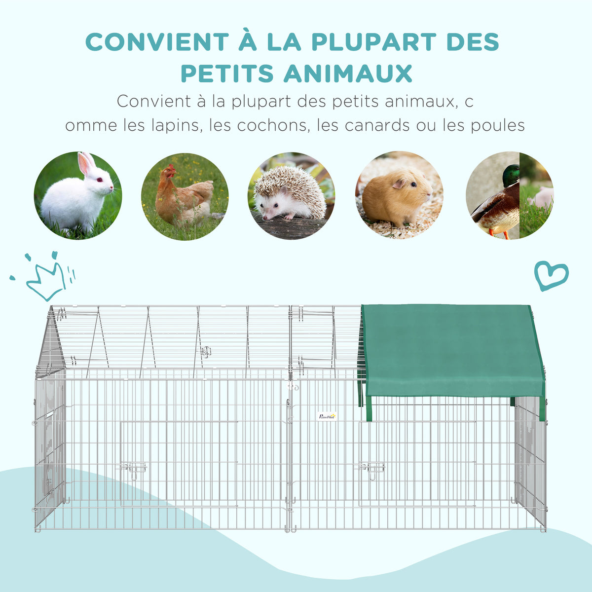 Durable and sturdy galvanized metal frame with a polyethylene cover