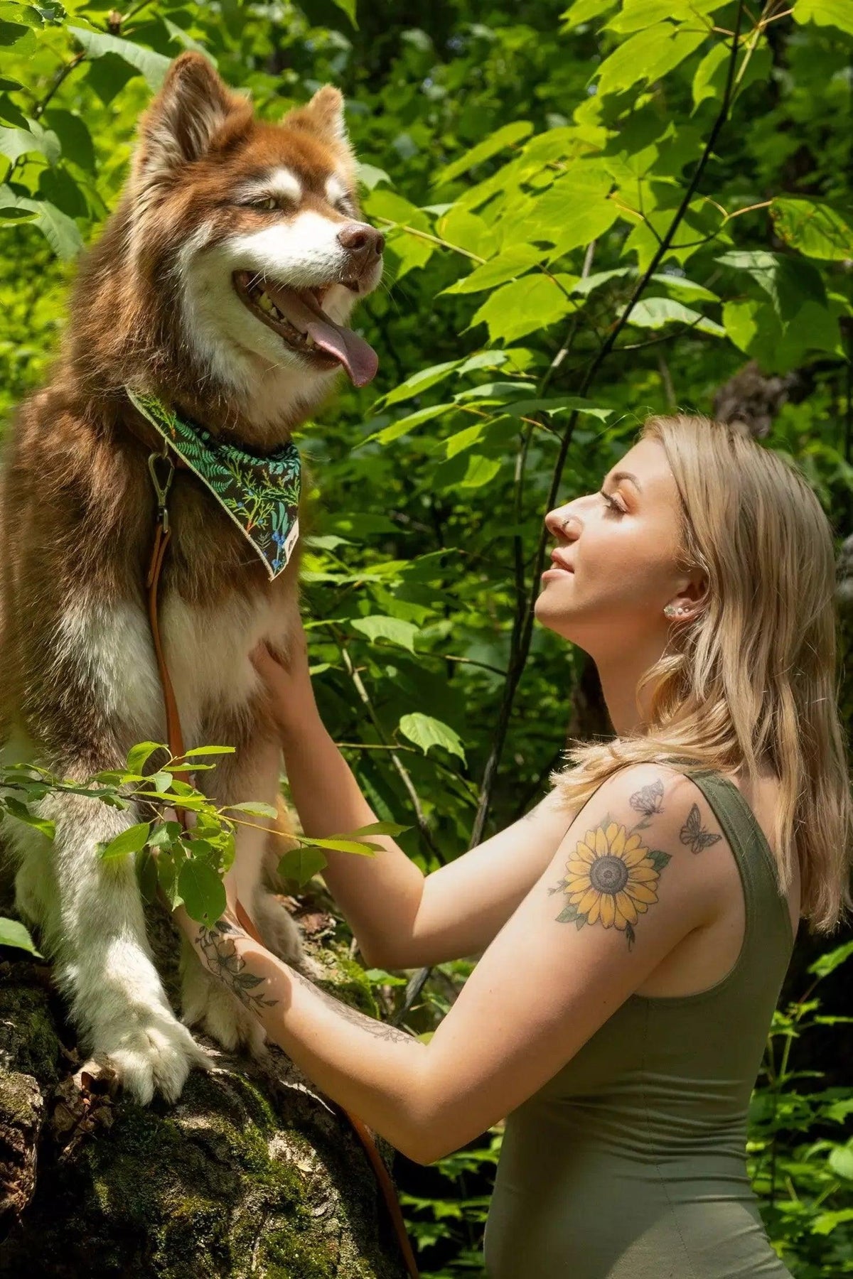 Magical Fern Forest Dog Bandana-2