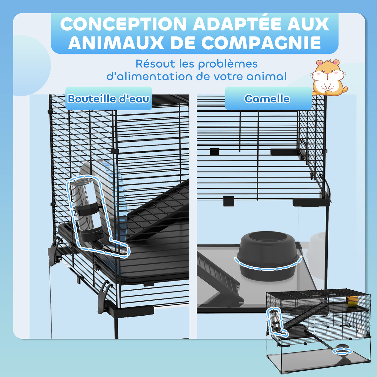 Cage hamster cage