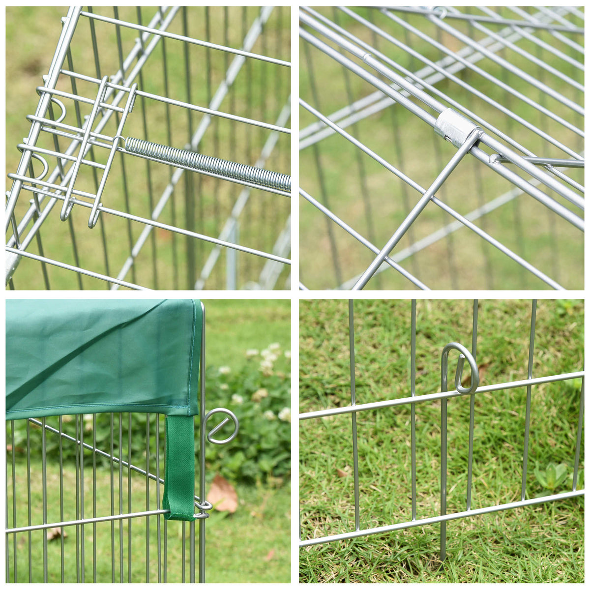 Durable and sturdy galvanized metal frame with a polyethylene cover
