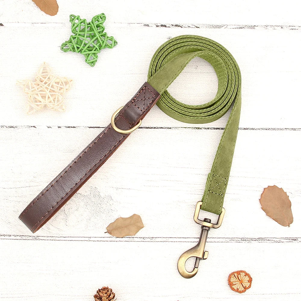 Personalized PU Leather Dog Collar and Leash-6