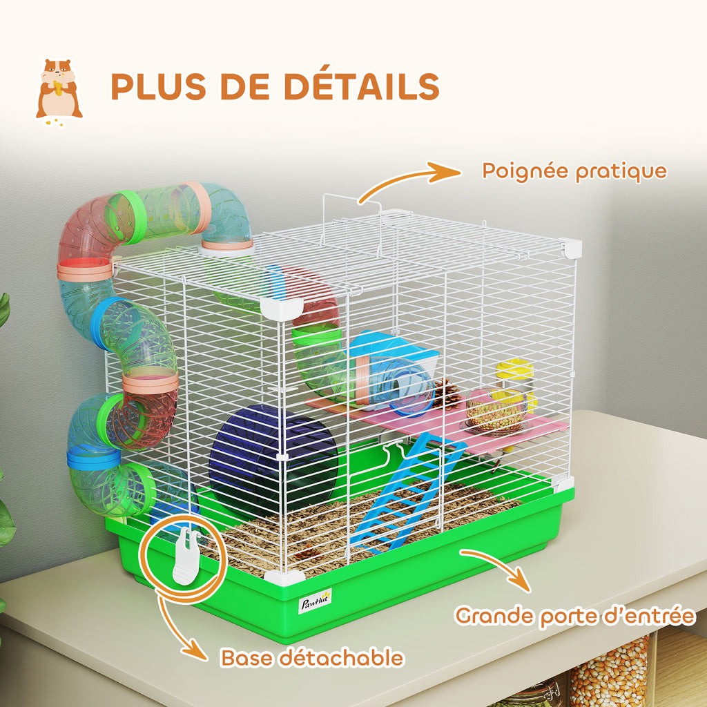 This superb cage for dwarf hamsters and gerbils offers an ideal habitat and play area for your small pet(s)