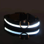 Nylon LED Night Safety Flashing Glow In The Dark Dog Leash Dogs Luminous Fluorescent Pet Dog Collar-11