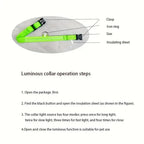 Nylon LED Night Safety Flashing Glow In The Dark Dog Leash Dogs Luminous Fluorescent Pet Dog Collar-2