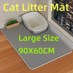 new 90X60CM Cat Litter Mat Waterproof Double Layer Pet Litter Box Mat Pet Toilet Cat Mat Nonslip Sand Cat Washable Mat Pet Clean