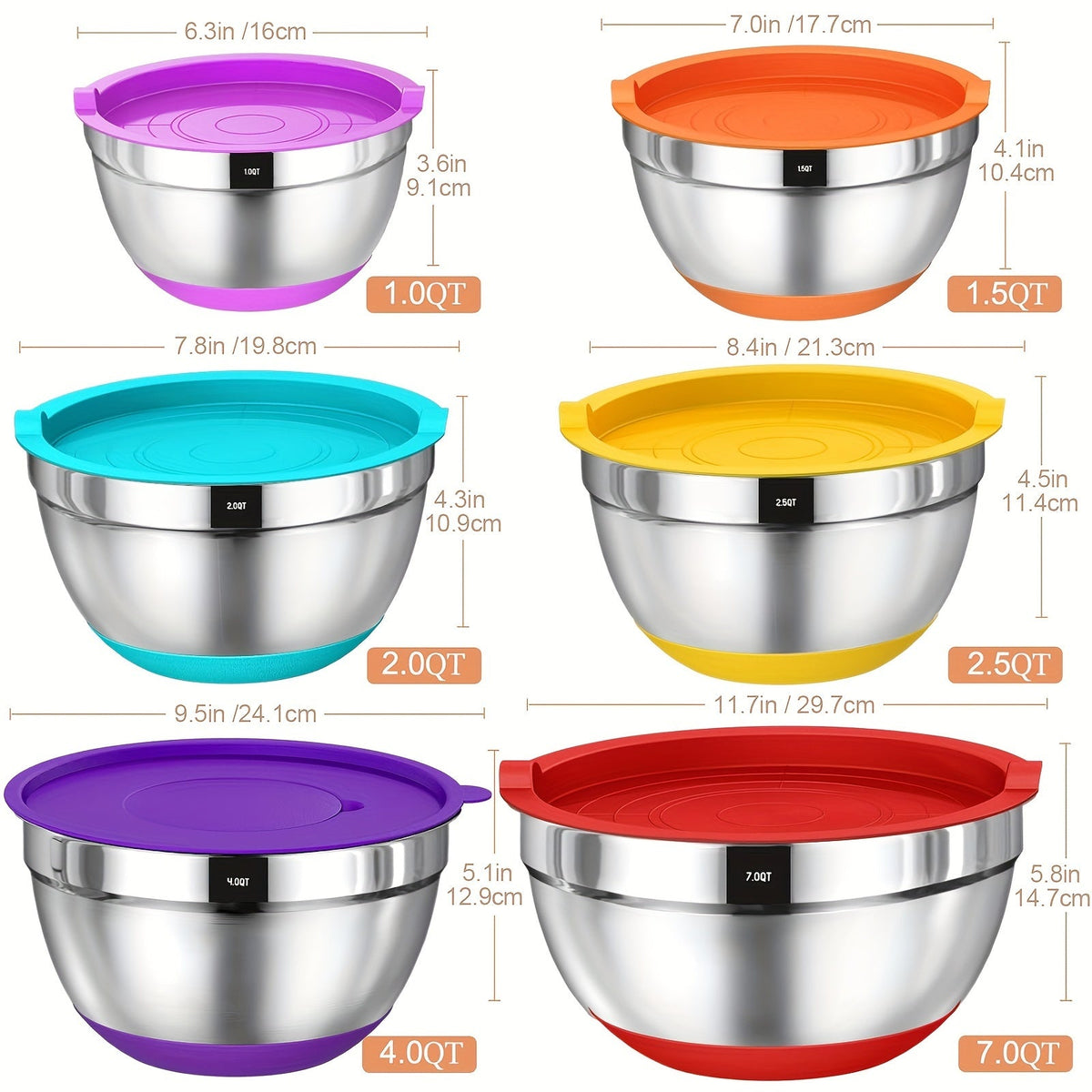 Stainless Steel Mixing Bowls Set-2