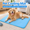 Cooling Pet Mat with Breathable Ice Silk Surface and Thick High-Elastic Foam for Dogs and Cats to Rest on Floors and Sofas During Hot Weather (Blue, M)-0