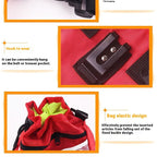 Red Treat Bag with Training for Dogs, Pet Treat Bag with Waist Belt Shoulder Strap Poop Bag Dispenser（14cm * 18cm * 6cm）-4
