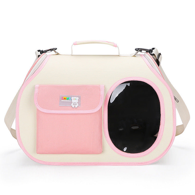 NNEDSZ Pink Colors Pet Carrier Backpack, Breathable Cat Carrier Backpack with Transparent Window, Airline Approved Dog Backpack Carrier for Small Dogs and Cats, Travel Hiking Camping-0