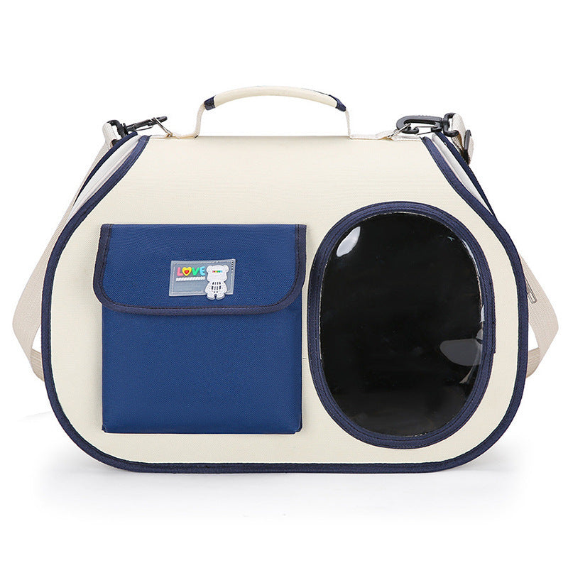 NNEDSZ Navy blue Colors Pet Carrier Backpack, Breathable Cat Carrier Backpack with Transparent Window, Airline Approved Dog Backpack Carrier for Small Dogs and Cats, Travel Hiking Camping-0