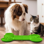 NNEDSZ Blue Silicone Pet Licking Mat Slow Feeder Pad with Strong Suction and Foldable Design, Heat Resistant -40°C to 240°C, for Dogs and Cats-4