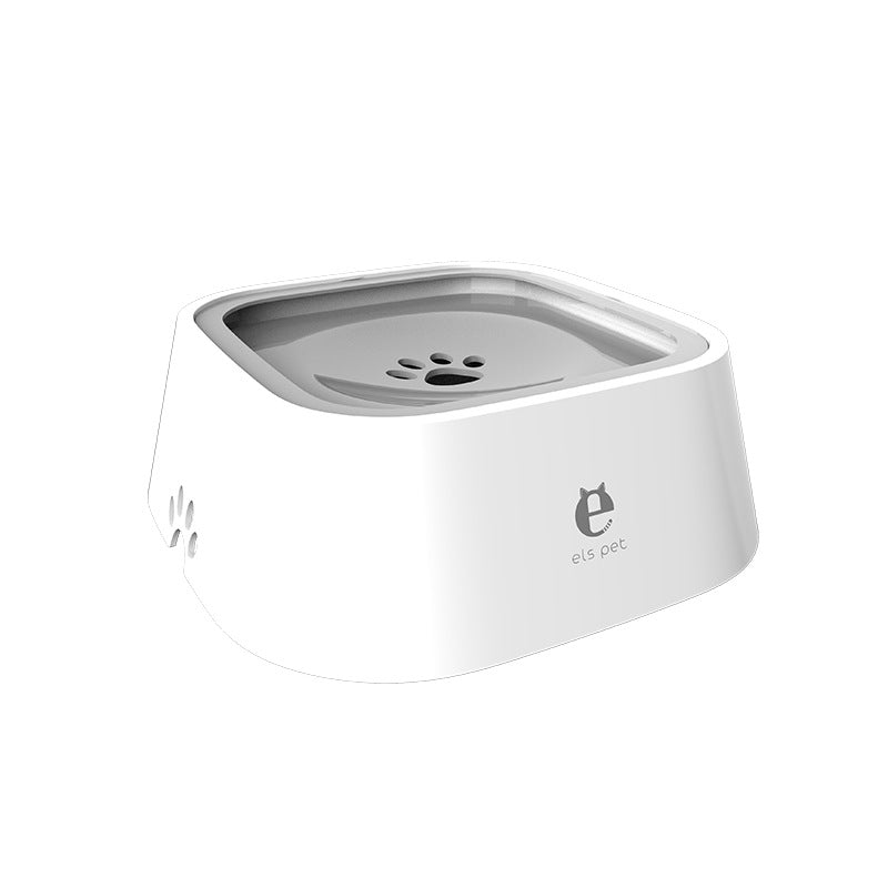 NNEDSZ Grey Anti-Spill Floating Pet Water Bowl for Dogs and Cats - 1L Capacity, Splash-Proof and Anti-Wet Mouth Design-0
