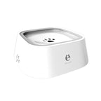 NNEDSZ White Anti-Spill Floating Pet Water Bowl for Dogs and Cats - 1L Capacity, Splash-Proof and Anti-Wet Mouth Design-0