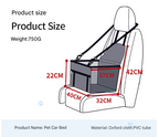 NNEDSZ Dark Gray Portable Pet Car Seat for Dogs and Cats - Adjustable Car Seat Cover, Pet Travel Car Carrier with Safety Belt-1