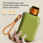 Green Portable Pet Water Bottle and Food Bowl - 460ml 2 in 1 Foldable Travel Feeder with One Touch Water Dispensing and Carry Strap for Dogs and Cats-1