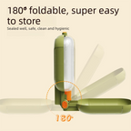 Green Portable Pet Water Bottle and Food Bowl - 460ml 2 in 1 Foldable Travel Feeder with One Touch Water Dispensing and Carry Strap for Dogs and Cats-4