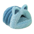 Cat Dog Bed Cat Ear Shape Pet Bed Soft Cozy Nest For Small Animals Sleeping