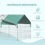 Durable and sturdy galvanized metal frame with a polyethylene cover