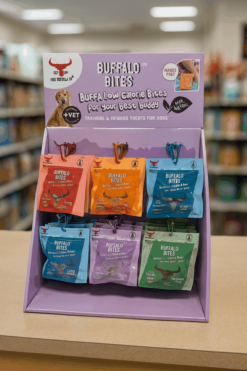 BUFFALO BITES MINI STAND DEAL (3 Cases of Each plus display stand)-0